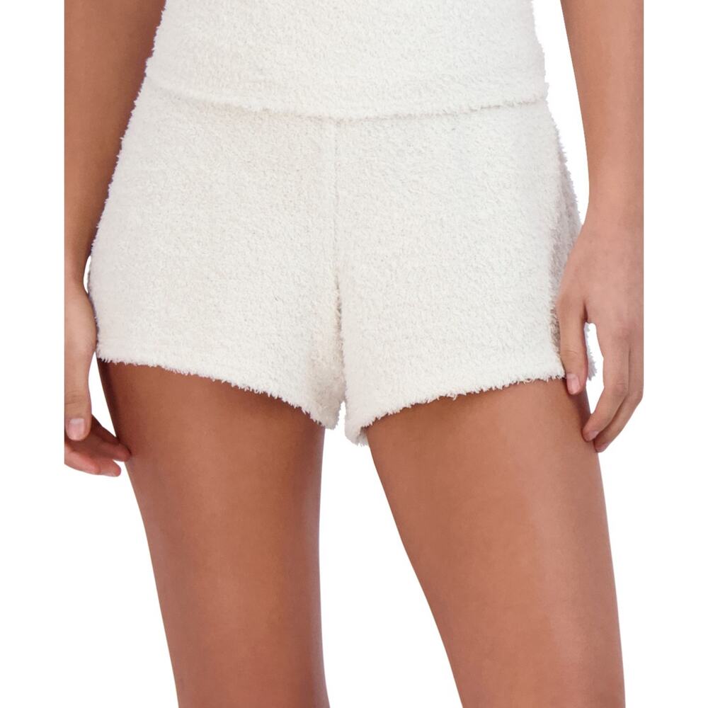 Steve Madden Women's Pull-on Chenille Sleep Shorts ivory small